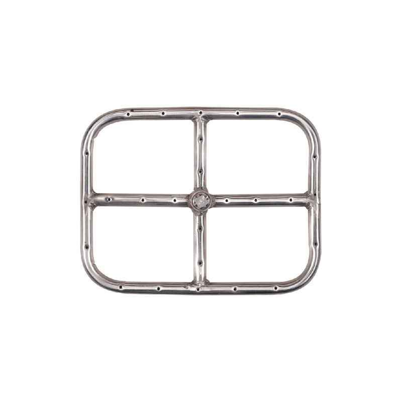 Dagan Rectangle 304 Stainless Steel Fire Pit Accessory, 1" H x 18" W x 15" D