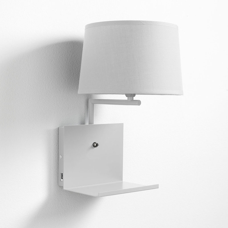 Saffold Armed Sconce, White
