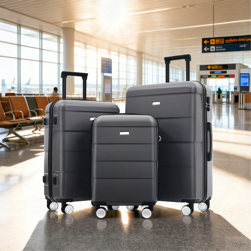 Ensemble de valises à roulettes doubles 3 pièces avec serrure à mot de passe Hardshell, valises légères 20 "+ 24" + 28 "