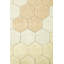 Washable Round Rug Honeycomb Golden