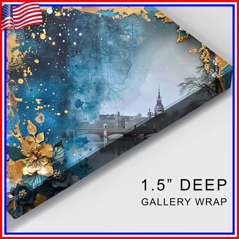 «Cityscape Canvas Gallery Wrap» - Décoration murale panoramique en plusieurs tailles, 16 po x 20 po