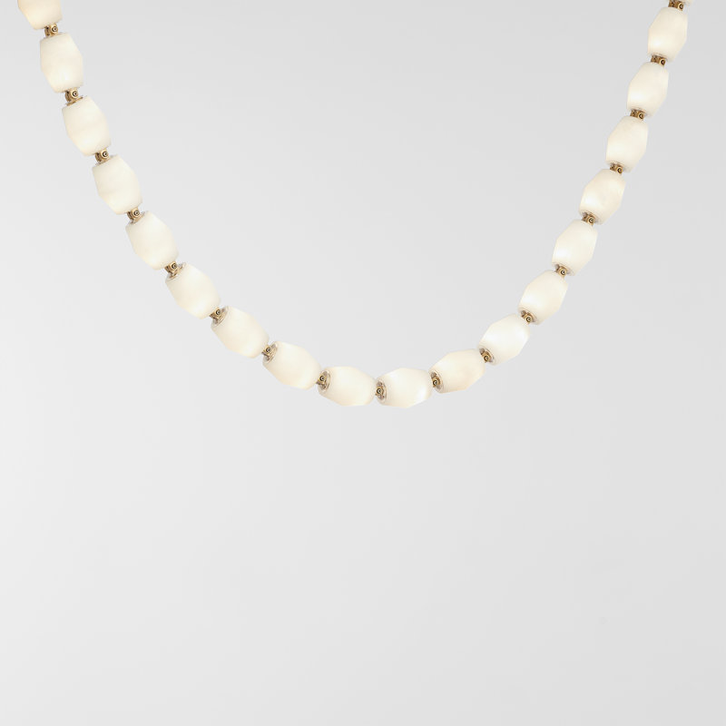 Sean Lavin Collier 240 Chandelier in Bronze with Alabaster shade, 3000K, Polished Nickel, 257.8" H x 2" W x 2" D