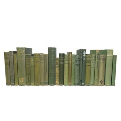 Livres décoratifs - Livrets de sapins rétro - 1 pied de livres verts