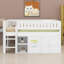 Loft Bed With Storage Cabinet And Chalkboard Panel-1452778042