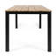 Table d'extérieur en bois avec supports en fer, l 72,16 po x H 30 po x P 34 po