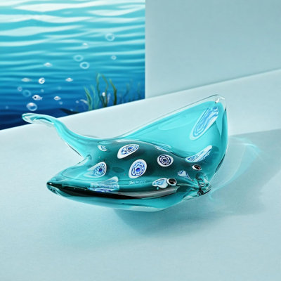 Glass stingray cute marine animal figurine
