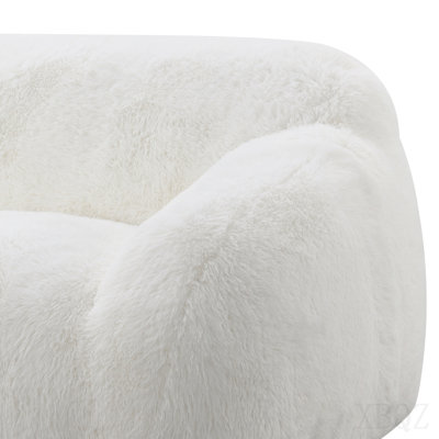 Faux Fur Swivel Cuddle Chair