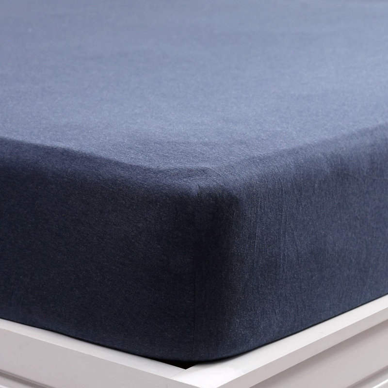 Drap-housse 100% coton, Drap-housse de taille très grand, Bleu marine