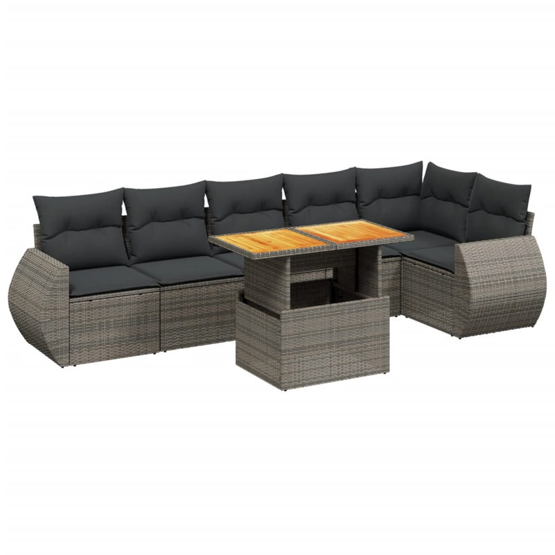 Grand canapé modulaire en rotin PE Vidaxl