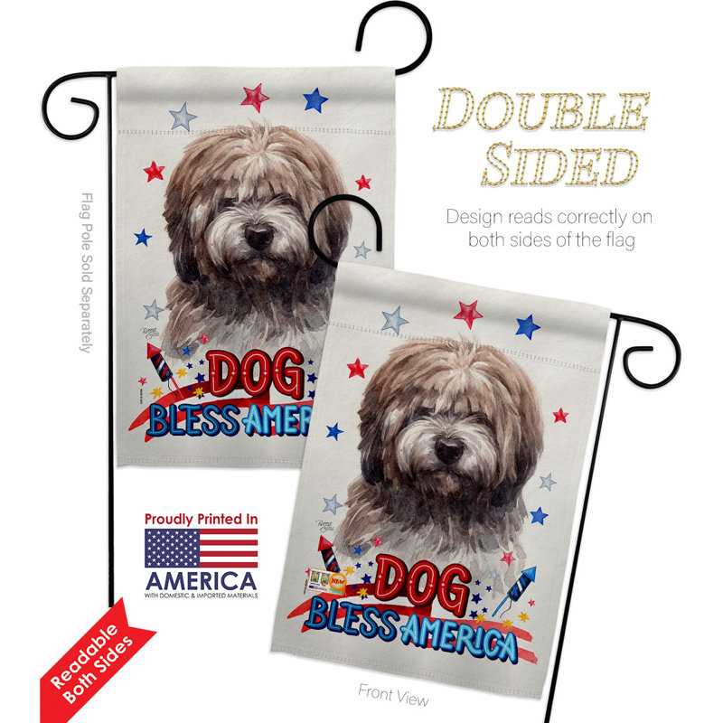 Double Sided 18.5 in. H x 13 in. W Polyester Animal Garden flag