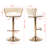Height Adjustable Velvet Bar Stools Stylish Chrome For Modern Home