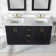 Gazsi 60" Double Bathroom Vanity Set With Grain White Engineered Stone Countertop Without Mirror