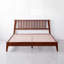 Structure de lit plateforme en bois massif de qualité supérieure avec tête de lit - capacité de 800 lb, aucun sommier requis, convient à tous les matelas-158335377-158335378