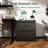 2 Drawer Steel Lateral Filing Cabinet For Home Office, High - Quality Material, Silent Opening, Large Space Hanging Files, Lock, Quick Assembly Metal File In Black, Steel, Bearing Drawers, Adjustable-1739719358