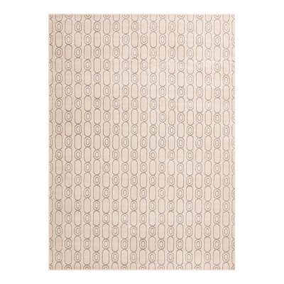Latitude Run® Column Nikica Rug White and Silver
