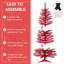 Arbre de Noël rouge 4 pi avec 50 lumières UL