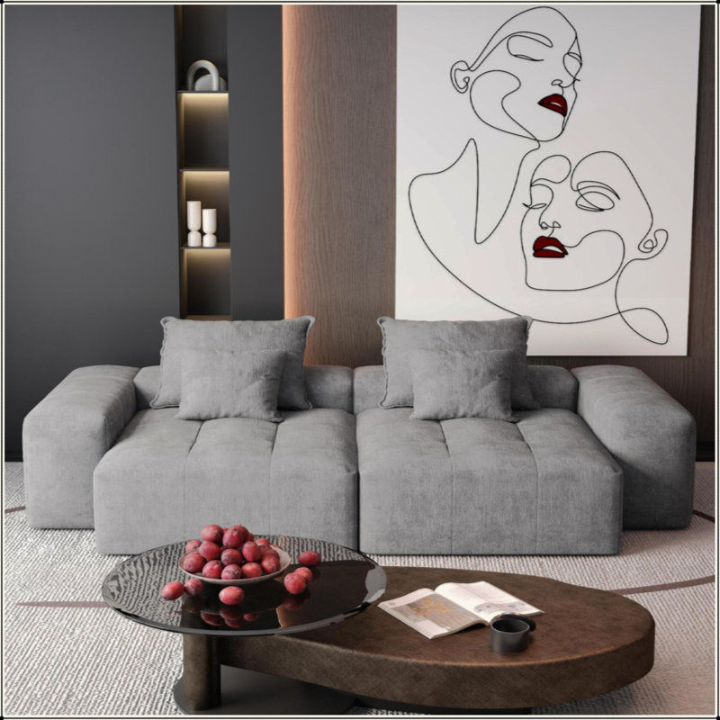 Canapé modulaire surdimensionné Modern, Gris