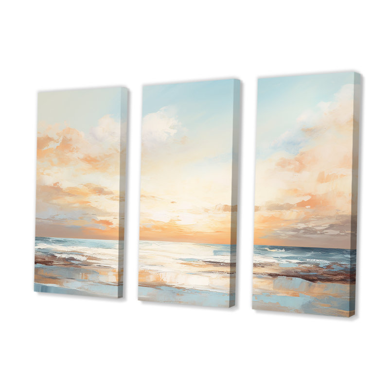 Polanco - Coastal Sunset, ensemble d'art sur toile, Toile tendue, H 40 po x l 60 po x P 1 po