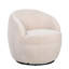 Chaise pivotante 360 - beige, avec une base en métal et un revêtement pour la décoration intérieure Chaise beige à 360 degrés, avec un rembourrage en mousse épaisse de style contemporain-85959351