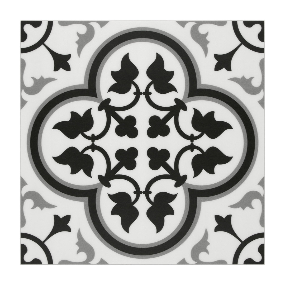 9'' x 9'' x 4mm SPC Peel & Stick Floor Tile Patterned Luxury Vinyl Flooring (Set of 16) Sunwings