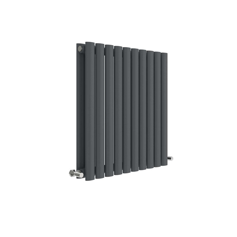 Revive Vertical Designer Radiator, Grey, 60cm H x 58.6cm W x 7.8cm D
