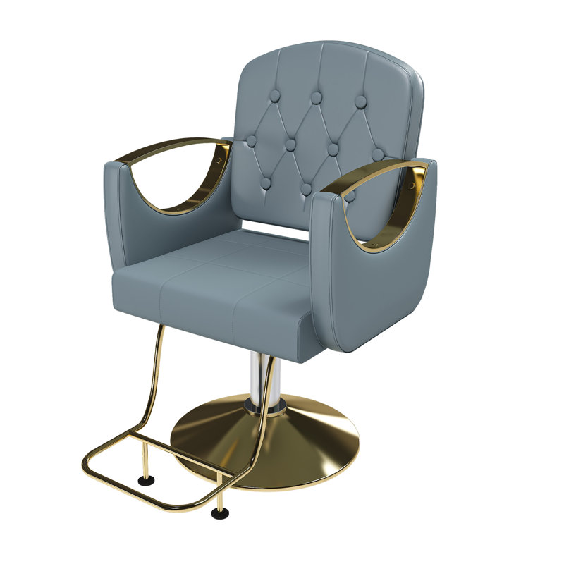 Chaise de salon hydraulique pivotante à 360 ° (paquet simple), Bleu