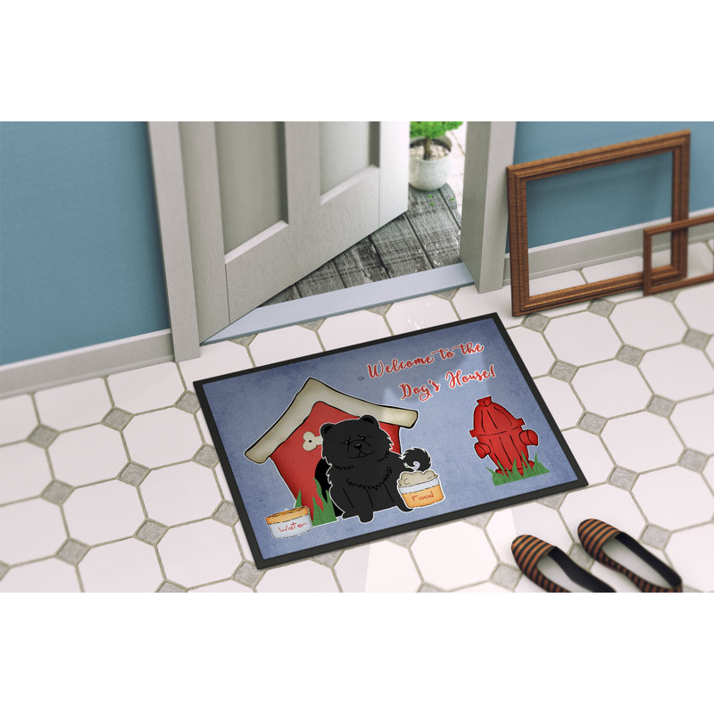 Tapis d'extérieur antidérapant Chuan Chow, Noir, Rectangle 2 pi x 3 pi