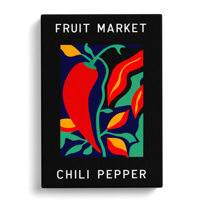 Red Chili Pepper Fruit Market Exhibition Vol.2 - Wrapped Canvas