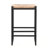 Set of 2 Water Hyacinth Woven Bar Stools for Kitchen Counter, Durable and Stylish with Footrest, Perfect for Modern and Boho Decor