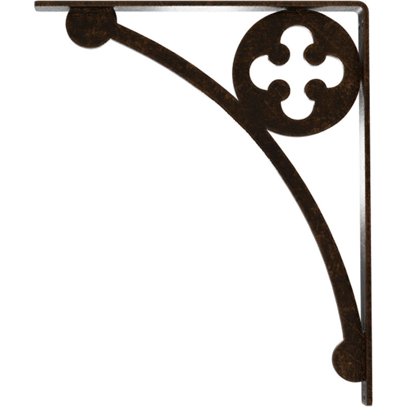 Support en fer forgé Crawley, Bronze vieilli, H 15 po x l 1,5 po x p 12 po