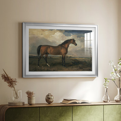 Portrait of a Bay Horse-James Ward-Framed Print with Mat and glass-c. early 19th Century