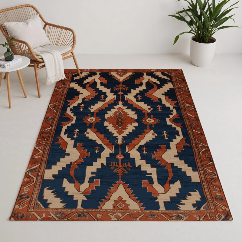 Tapis d'intérieur et d'extérieur gris Persian, Rectangulaire 3 pi x 5 pi