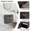 Petit meuble-lavabo simple 18 po avec plateau en résine Cydnei-956829764