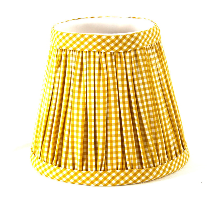 Housse de rideau à carreaux SM, Jaune