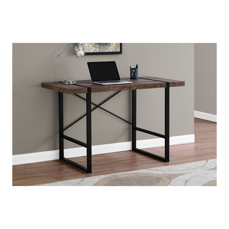 Fullilove Computer Desk, Home Office, Laptop, 48"L, Work, Metal, Laminate, Contemporary, Modern, Dark Brown/Black