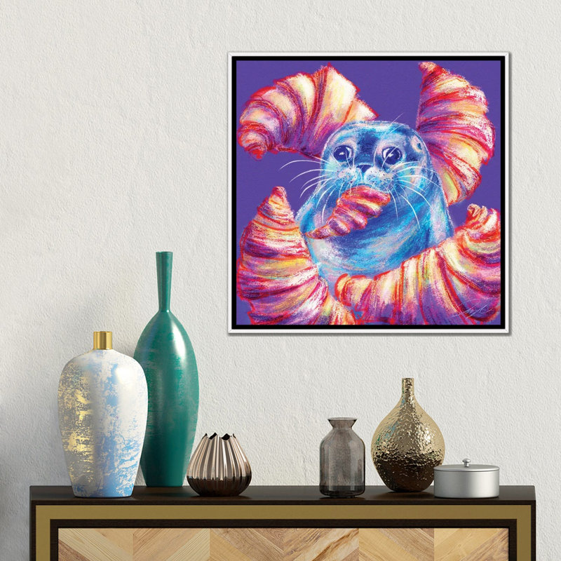 Carb Carb chargement - reproduction d'art murale - toile encadrée, 18 po x 18 po, Toile avec cadre, Blanc