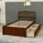 Dishad Twin Size 2 Drawers Wood Platform Bed with Headboard-106498034