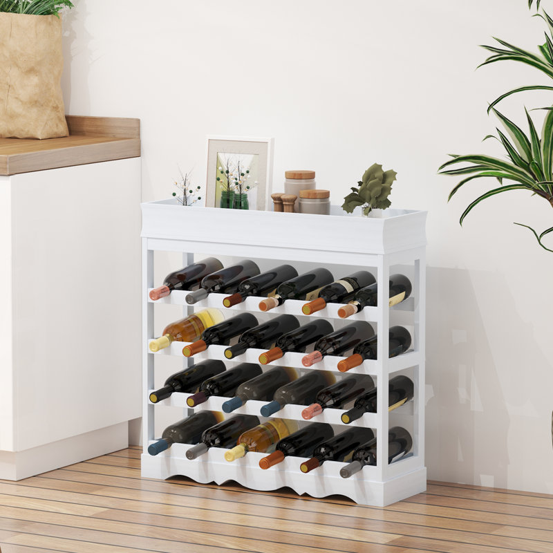 Georgetta Floor Wine Bottle Rack, White