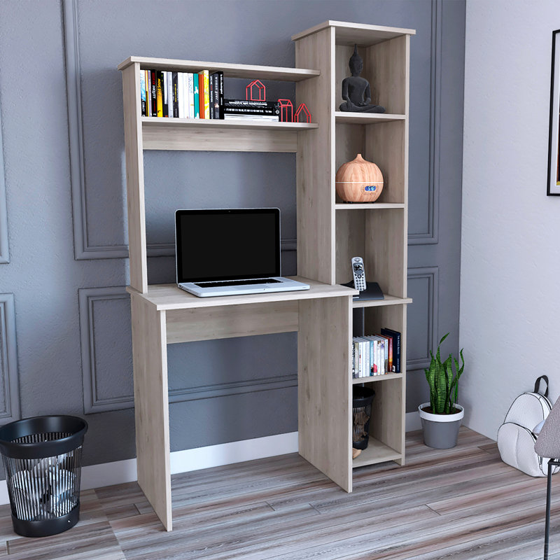 Bureau d'écriture, deux tablettes supérieures, cinq casiers
