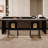 Black Rectangular Solid Wood desk-108772208