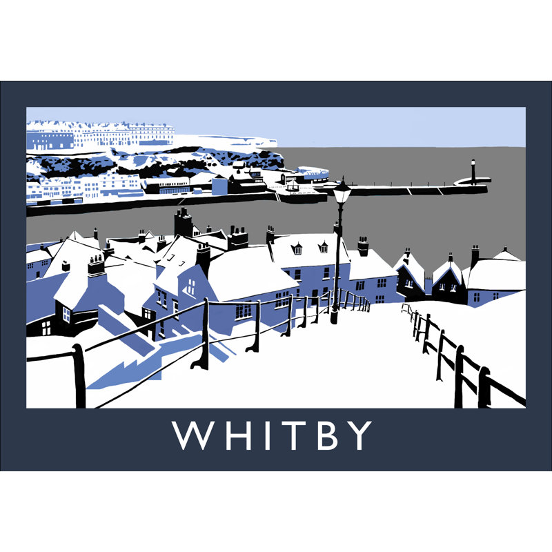 Whitby In Snow by Richard O'Neil - Print, No Frame, 30 cm H x 40 cm W x 1 cm D