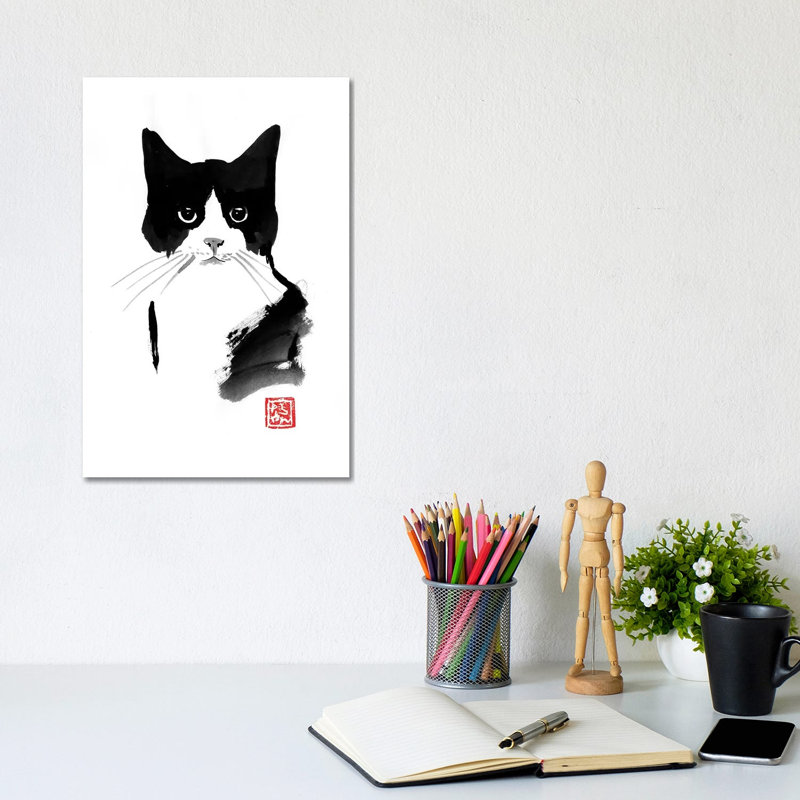 Stray Cat by Péchane - Print on Canvas, 66.04 cm H x 45.72 cm W x 3.175 cm D, Wrapped Canvas