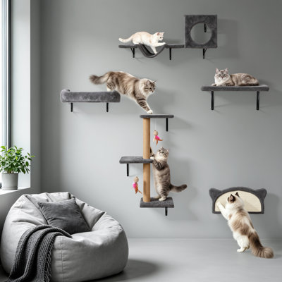 Étagères murales pour arbre à chat (ensemble de 5)