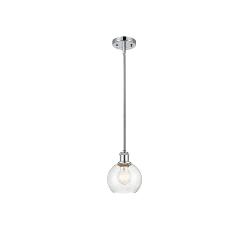 Luminaire suspendu sphère 1 lumière Cindi, Ampoule non incluse, Chrome poli