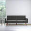 Futon moderne, velours gris-333552445