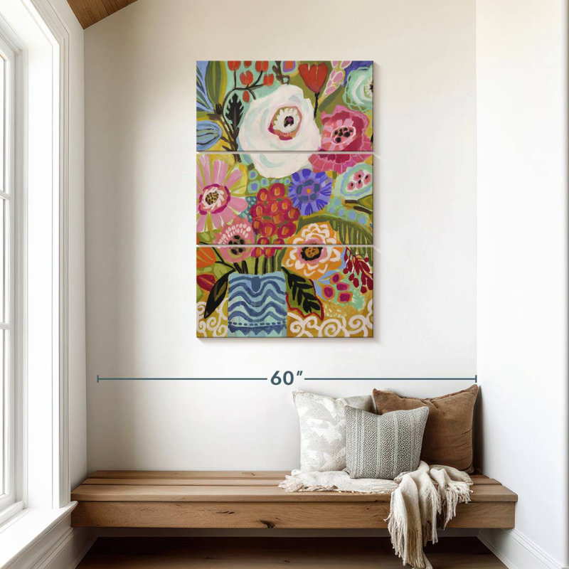 Harnek fleurs fraîches dans un vase II, H 45 po x l 28 po