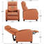 Fauteuil inclinable en cuir de polyuréthane pour le salon - Canapé inclinable réglable robuste avec siège rembourré, support à ressorts ensachés et assemblage facile pour le cinéma maison ou le bureau