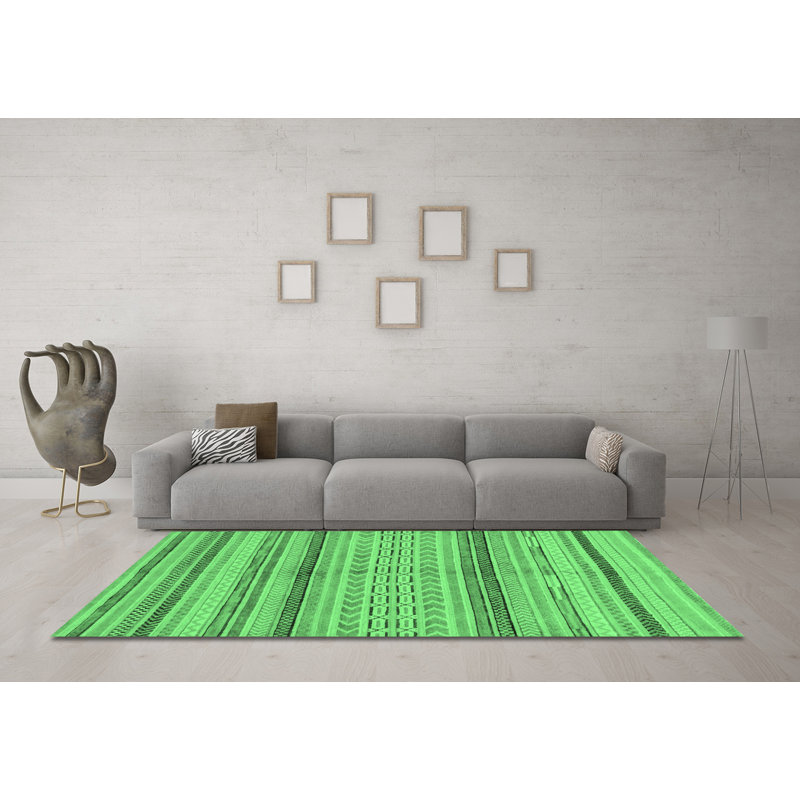 Kaveen Washable Geometric Indoor Rug, Square 3'