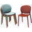 Chaise de salle à manger contemporaine à dossier perforé en plastique contemporain, chaise d'appoint de patio intérieur empilable, sièges résistants aux intempéries pour la cuisine, le restaurant, le balcon, le porche, la cour, le gris-68307574