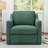 Stylish Blackish Green 360 Swivel Armchair with Cotton Linen Fabric and Brass Nail Trim-815470833-815470835